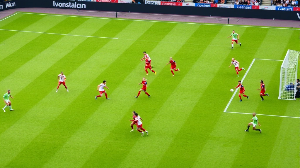 International football players executing organized defensive formation during tactical match, disciplined positioning and collective team movement, professional match setting