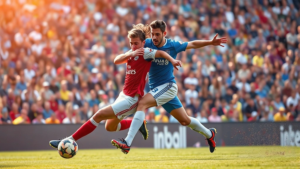 Dynamic football match moment showing fullback overlapping with explosive pace and athleticism, creating attacking width while maintaining balance and composure during high-speed transition play