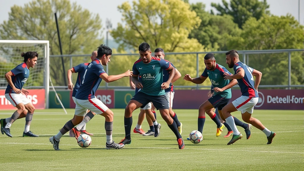 Football team performing coordinated defensive movement, players in tactical formation, showing agility and coordination, natural daylight, multiple athletes demonstrating fitness demands