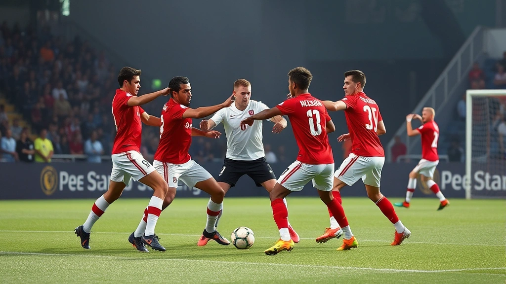 Swiss national team defenders organized in compact formation blocking passing lanes, demonstrating disciplined positioning and defensive structure during international football competition