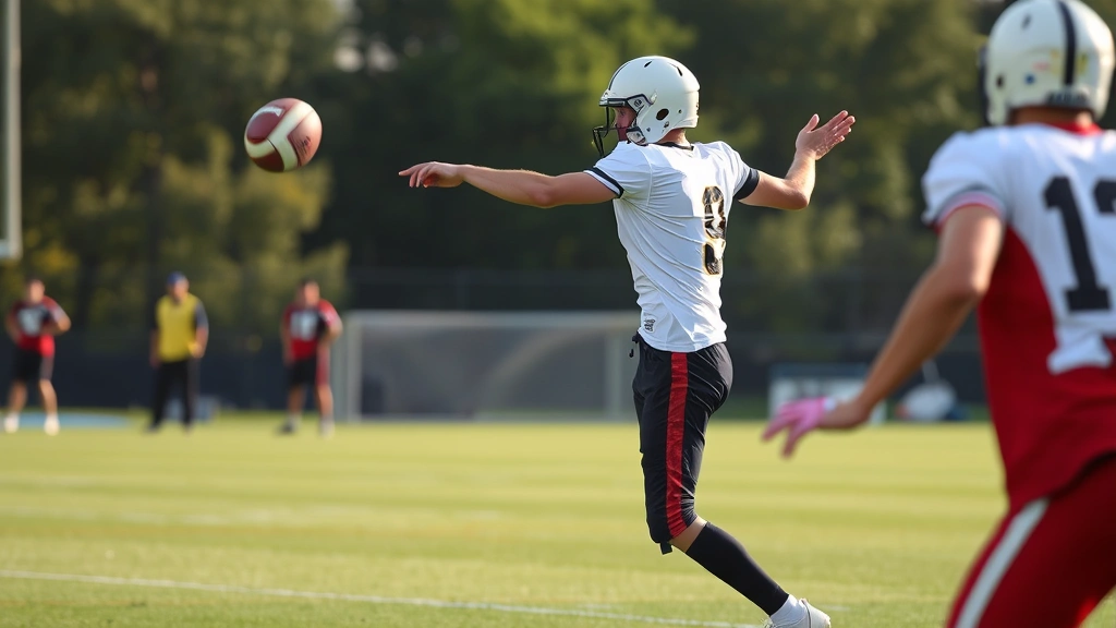Fit footballer executing precise passing technique during competitive match, demonstrating proper form and athletic engagement in dynamic sports action