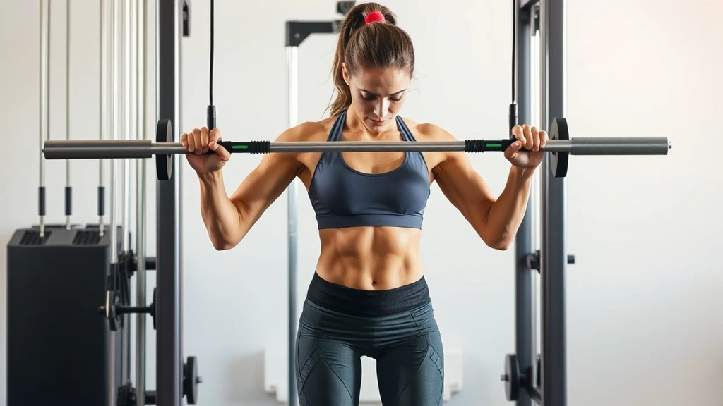 Female athlete executing a pallof press with cable machine, showing rotational core control and proper posture
