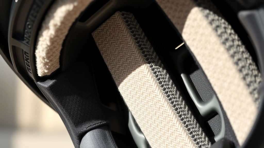 Close-up detail of helmet interior foam padding and ventilation channels, showing layered protection system, natural lighting highlighting structural design without any text or labels visible