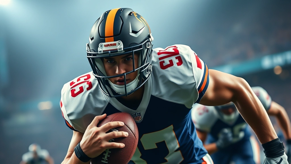 Elite athlete demonstrating intense competitive determination during high-pressure championship football game with championship-level mental resilience